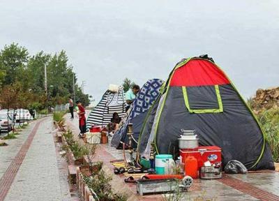 مسافران به هتل نیامدند، در چادر و ویلا ماندند
