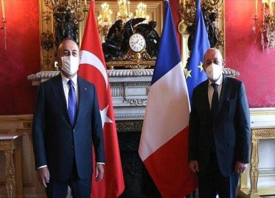 وزرای خارجه ترکیه و فرانسه درباره سوریه و لیبی مصاحبه کردند