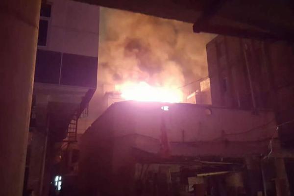 آتش سوزی هتلی در کربلا