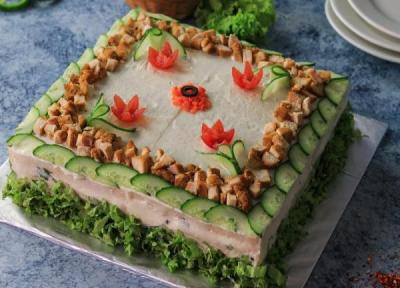2 طرز تهیه کیک مرغ خوشمزه و مجلسی با نان تست به روش سرد و گرم